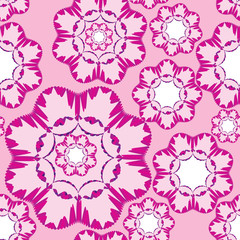 seamless background. lilac, pink, crimson abstract flowers