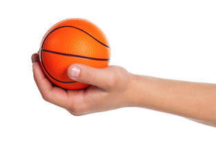Boy hand with small ball
