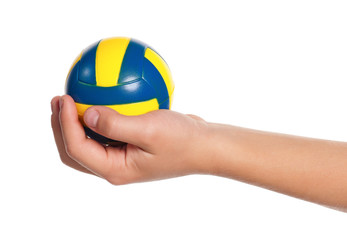 Boy hand with small ball
