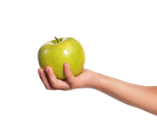 Girl hand with apple