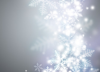 Fototapeta na wymiar Abstrakcyjne Christmas tła z płatki śniegu