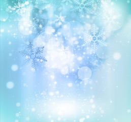 Abstract Christmas background with snowflakes
