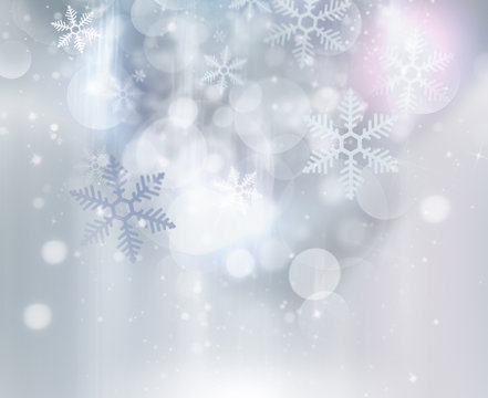 Abstract Christmas background with snowflakes