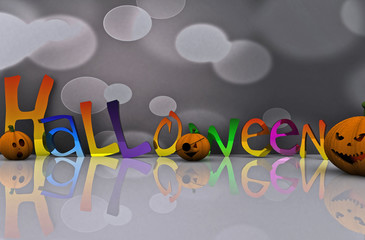 Halloween background - 3D