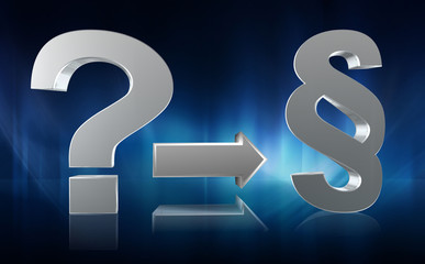 Paragraph and question mark: Which laws apply?