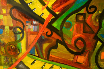 Abstract oil painting