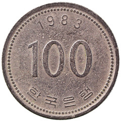 Republic of Korea 100 Won Copper Nickel Coin