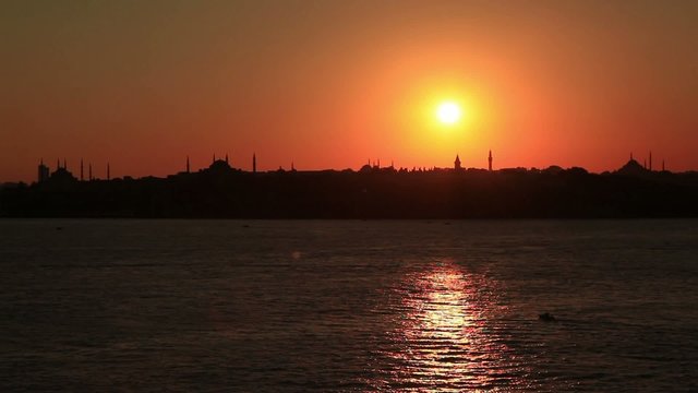 topkapi palace, blue mosque, hagia sophia sunset
