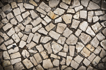 Rocks grey abstract wall background with vignette