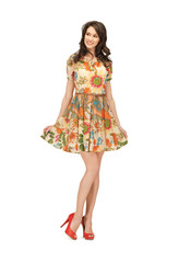 lovely woman in elegant dress