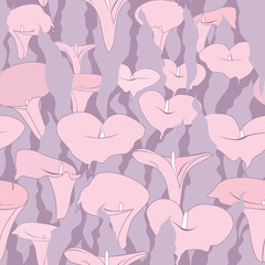 floral seamless pattern. flowers cal. retro wallpaper