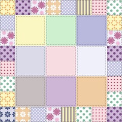 patchwork background with different patterns