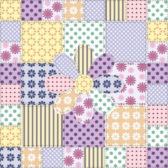 patchwork background with different patterns