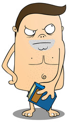 Nakedman with book