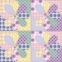 patchwork background with different patterns