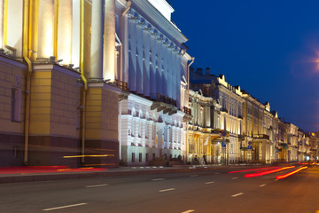 View of St. Petersburg in night