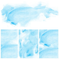 Set Of Abstract watercolor background