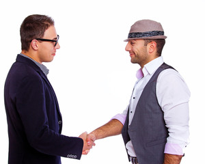 Fototapeta premium Two men shaking hands