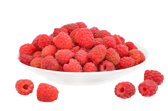 Ripe fresh raspberries