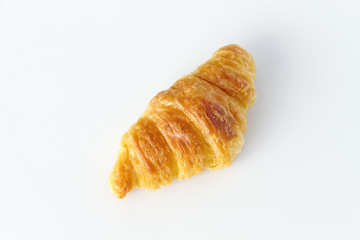 Croissant on white background