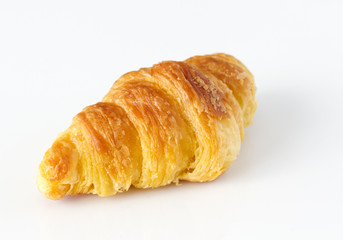 Croissant on white background