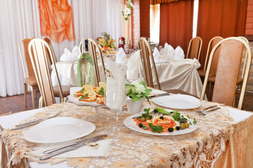 Wedding table setting
