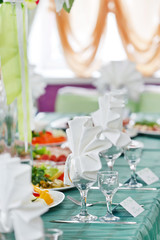 Wedding table setting