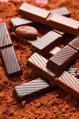 chocolate with cocoa beans