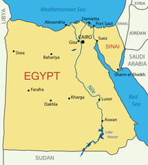Arab Republic of Egypt - vector map - 45170539