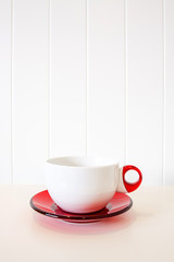 Colorful a cup of coffee on the table