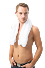 Fototapeta premium Mann mit nacktem Oberkörper