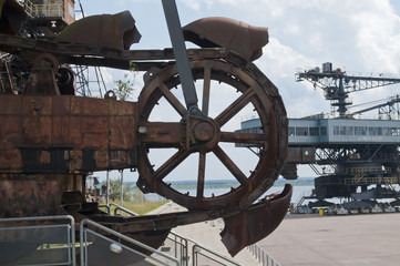 Ferropolis, Stadt aus Eisen, Sachsen-Anhalt, Deutschland