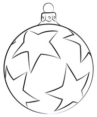 Christmas bulb drawing