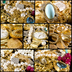 Collage - Gold jewelry
