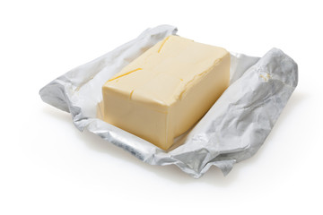 Butter isolated on white