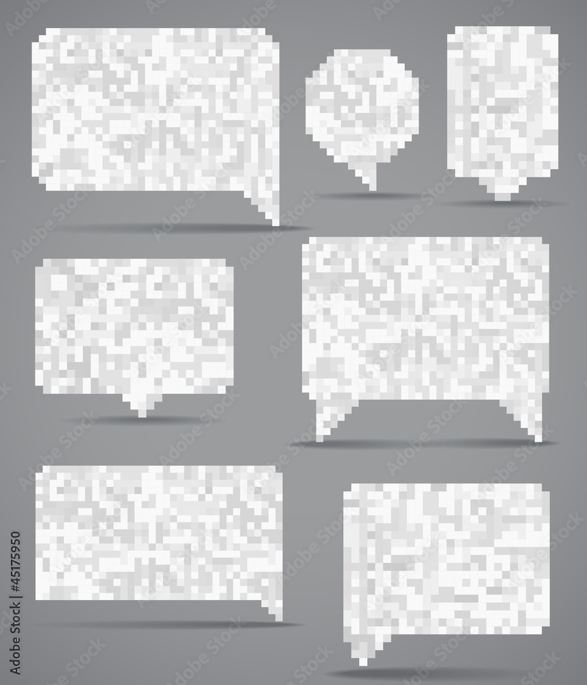 Poster Abstract speech clouds collection of mosaic elements
