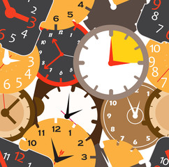 Seamless pattern of different clocks