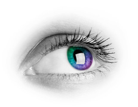 Colorful woman eye