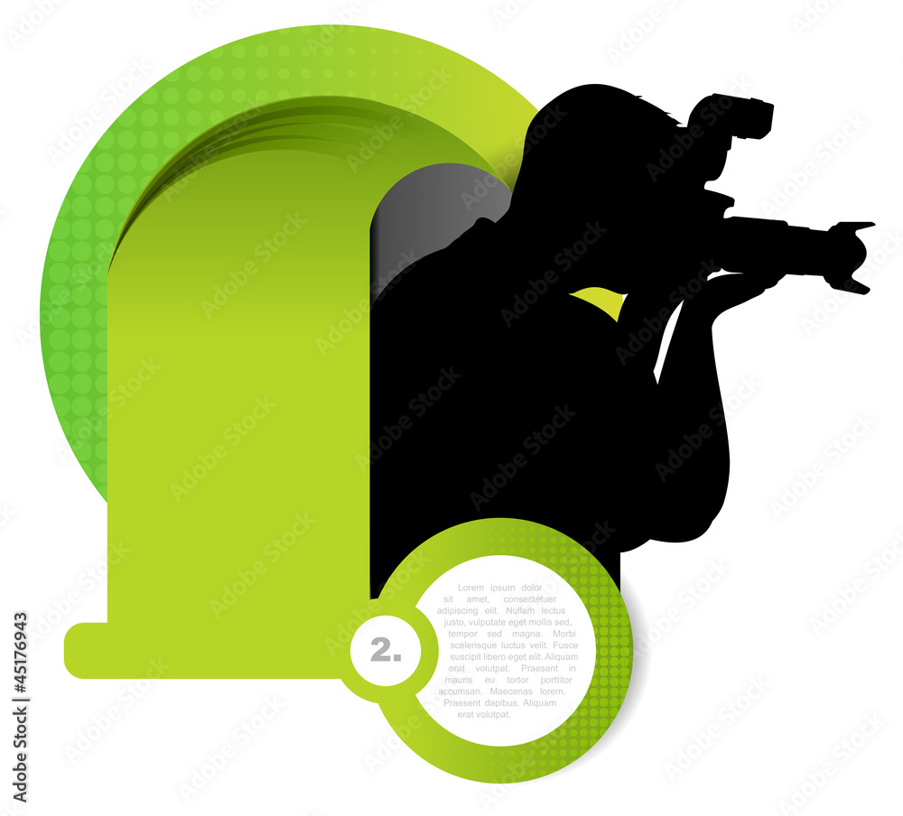 Aufkleber vector abstract background with photographer
