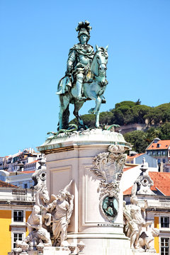 Reiterstatue Jose I. auf dem Praca do Comercio, Lissabon