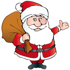 Kleiner Cartoon Weihnachtsmann