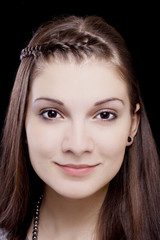 Obraz premium Tight Portrait Attractive Young Caucasian Teen Girl