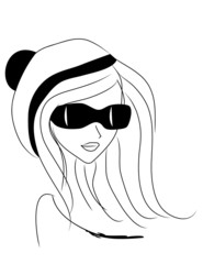 Cute girl with sunglasses