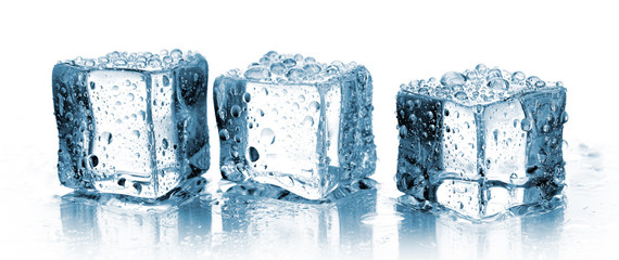 Three ice cubes