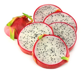Dragon fruit isolated on white background