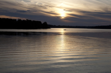 закат на Можайском водохранилище