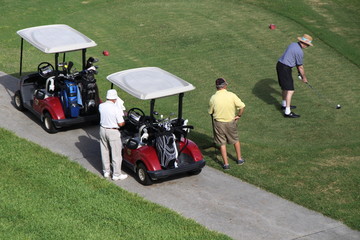 Senioren beim Golfen in Florida