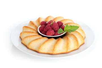 Fresh berries pie on plate