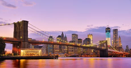 Fotobehang Brooklyn Bridge in New York city © SeanPavonePhoto