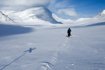 Wintertrekking auf dem Kungsleden